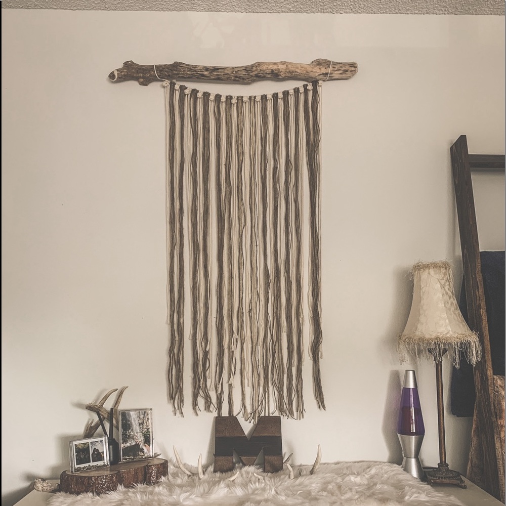 Rustic Driftwood Macrame Wall Hanging